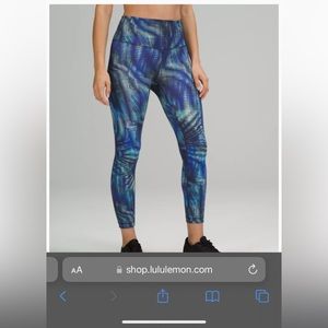 Lululemon Wunder Train High-Rise Tight 25" - Shapeshifter Flux Blue Multi